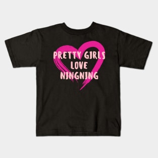 Pretty Girls Love Ningning aespa Kids T-Shirt